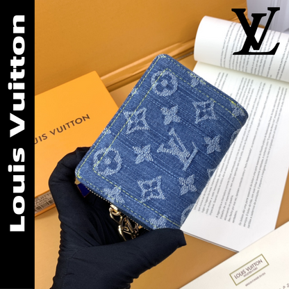 【ルイ・ヴィトン】限定★大人気デニム素材の二つ折り財