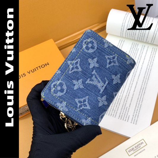 【ルイ・ヴィトン】限定★大人気デニム素材の二つ折り財