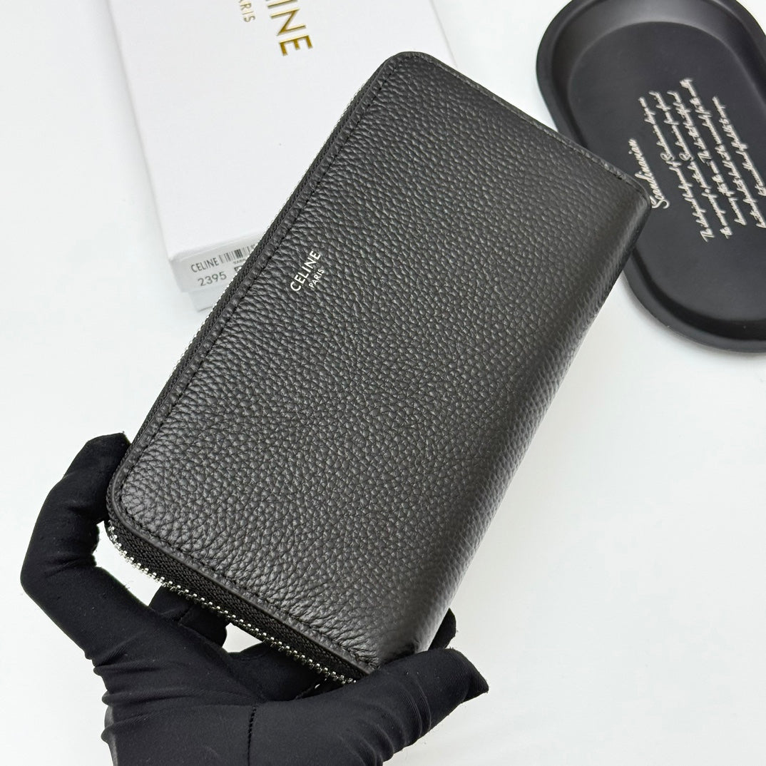 【セリーヌ】新作★ラージ ジップウォレット / グレインドカーフスキン3色