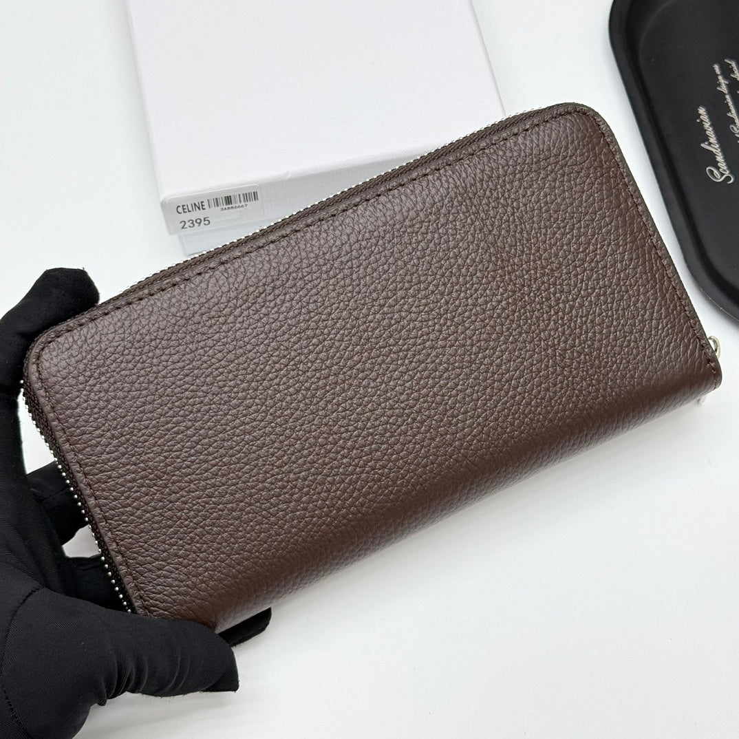 【セリーヌ】新作★ラージ ジップウォレット / グレインドカーフスキン3色
