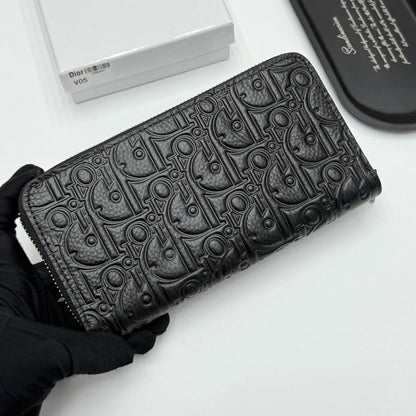 【ディオール】新作★ロゴの長財布☆ロングジップウォレット2色