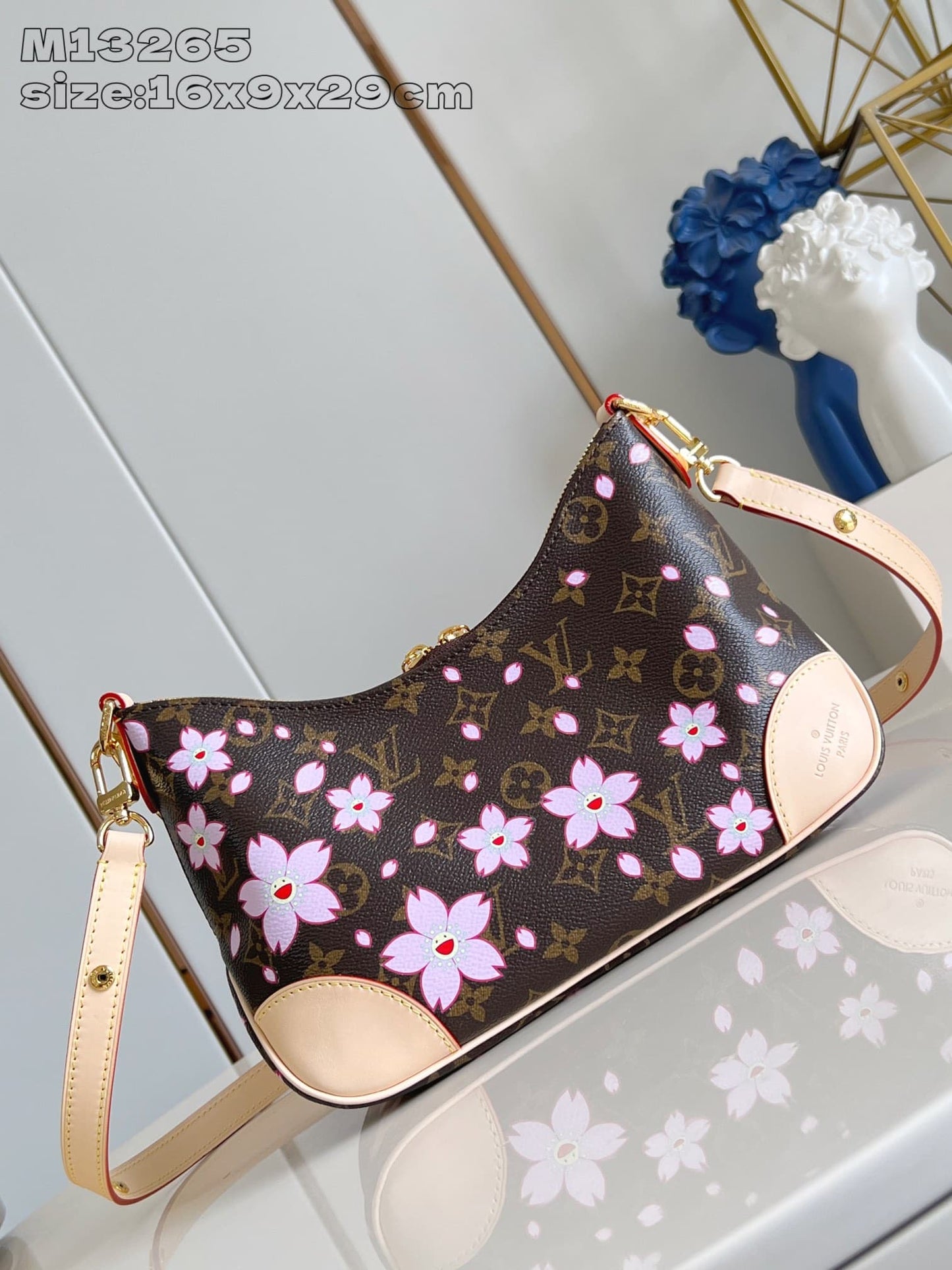 【ルイヴィトン】この時期おすすめ☆可愛い桜LV × TM ブーローニュ NM ハンドバッグM13265