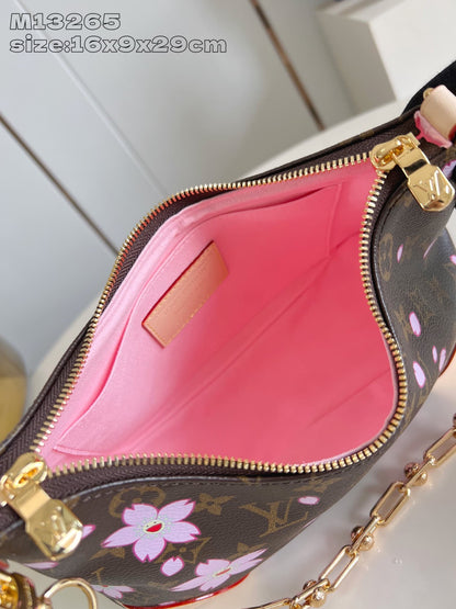 【ルイヴィトン】この時期おすすめ☆可愛い桜LV × TM ブーローニュ NM ハンドバッグM13265