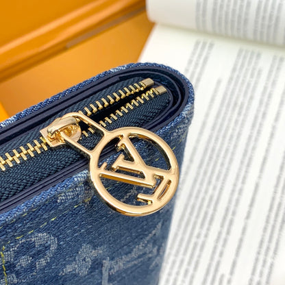 【ルイ・ヴィトン】限定★大人気デニム素材の二つ折り財